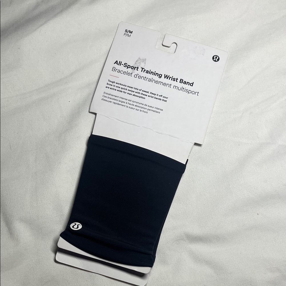 lululemon athletica Black All-Sport Training Wrist Band